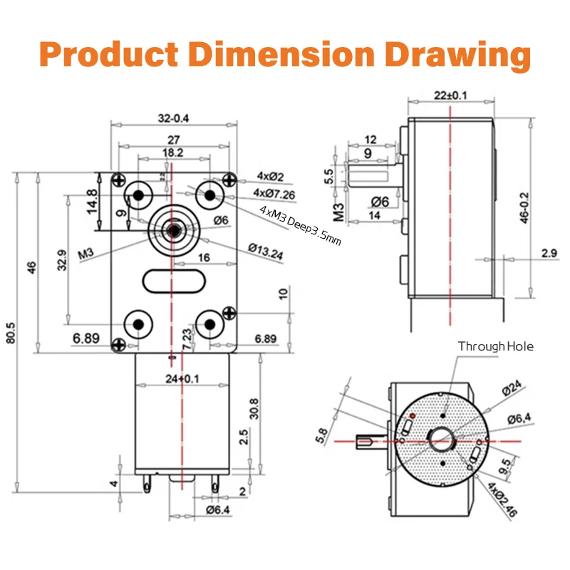 JGY370 high torque motor self-locking strong wheel turbine worm 24v DC reducer motor 12V 6V low speed motor