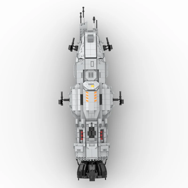 BuildMoc Expanse Rocinante-Corvette-Class Light Frigate Building Blocks Set Mid Scale MCRN-Tachi Donnager Spaceship Bricks Toys