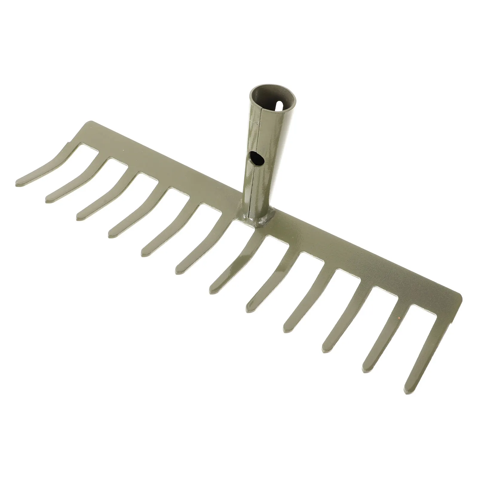 

Heavy Duty 12-Tine Garden Rake Ergonomic Handle for Lawn Levelling Leaf Raking Soil Loosening and Landscaping Tasks