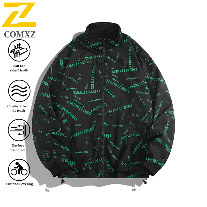 

EiAO Jacket Reversible Baseball Men Youth Loose Fit Double sided wear Windbreaker Waterproof Windproof Coat for Outdoor 2025