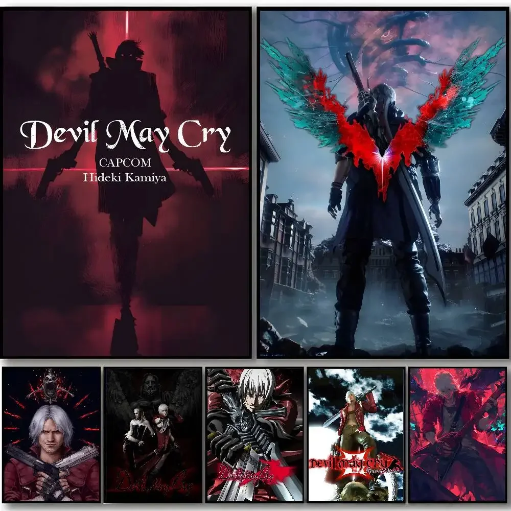 Anime D-Devil M-May Cry Poster Self-adhesive Stickers Are Suitable For Any Wall Surface Waterproof Moisture-proof
