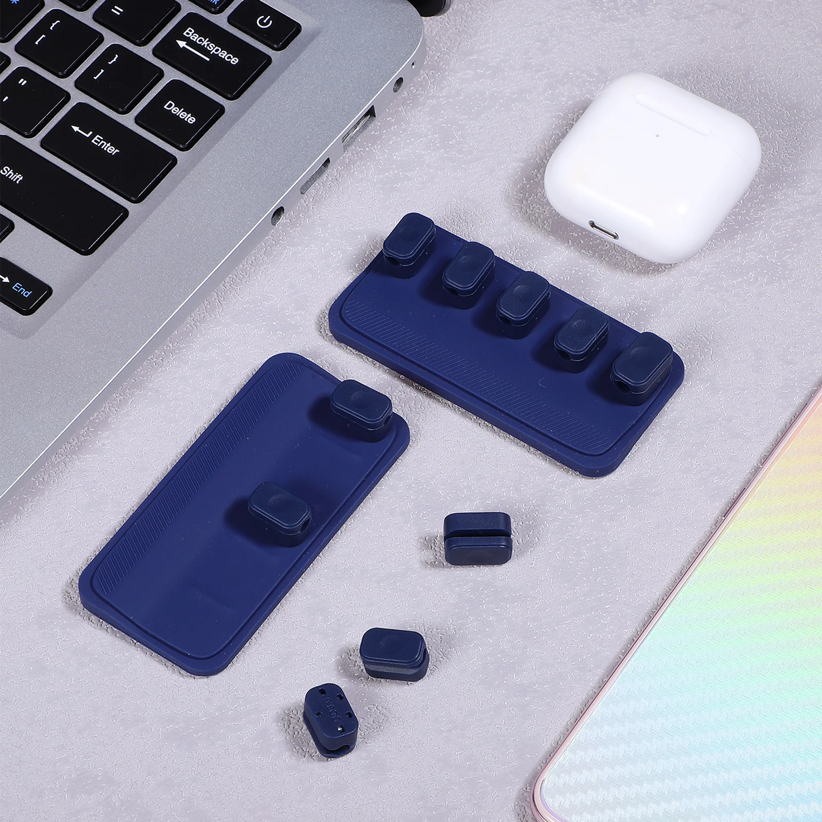 

2 Sets Magnetic Cable Holder Desk Cord Organizer Detachable Clips Wall Mount Cable Management For Office Home Study Pc Cables