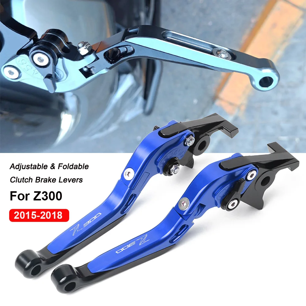Motorcycle Accessories Foldable CNC Brake Clutch Levers Adjustable Brake Handle Bar Lever For Z300 Z 300 2015-2018