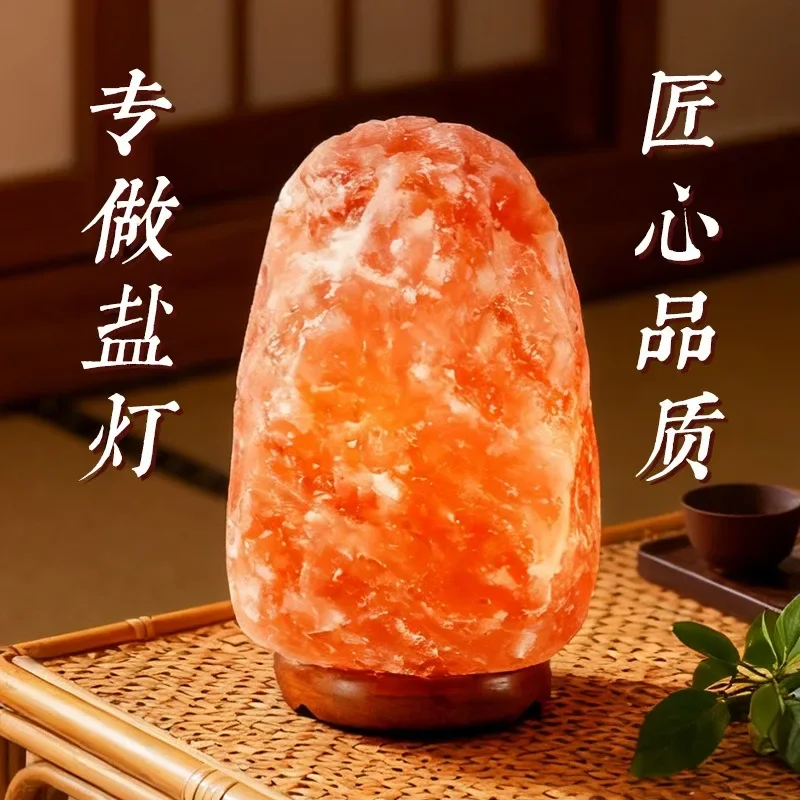 Crystal salt lamp, creative rose salt European desk lamp, bedroom bedside lamp, night light ornament
