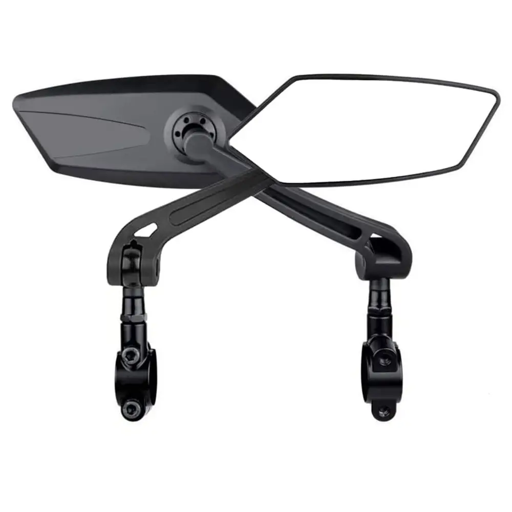 Bicycle Rear View Mirror Bike Clear Wide Angle Large Handlebar Rearview Mirror 360° Rotatable Adjustable Handlebar Mirror 1 Pair