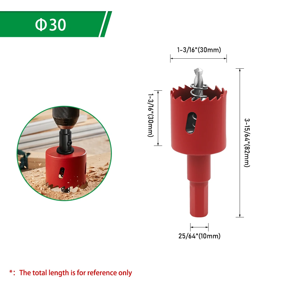 LAVIE 1 Stück 14-200mm M42 Bi-Metall Lochsäge HSS Bohrer Bohrkrone für Metall, Eisen, Aluminium, Edelstahl, Holz, Schneidwerkzeuge – Detail 26