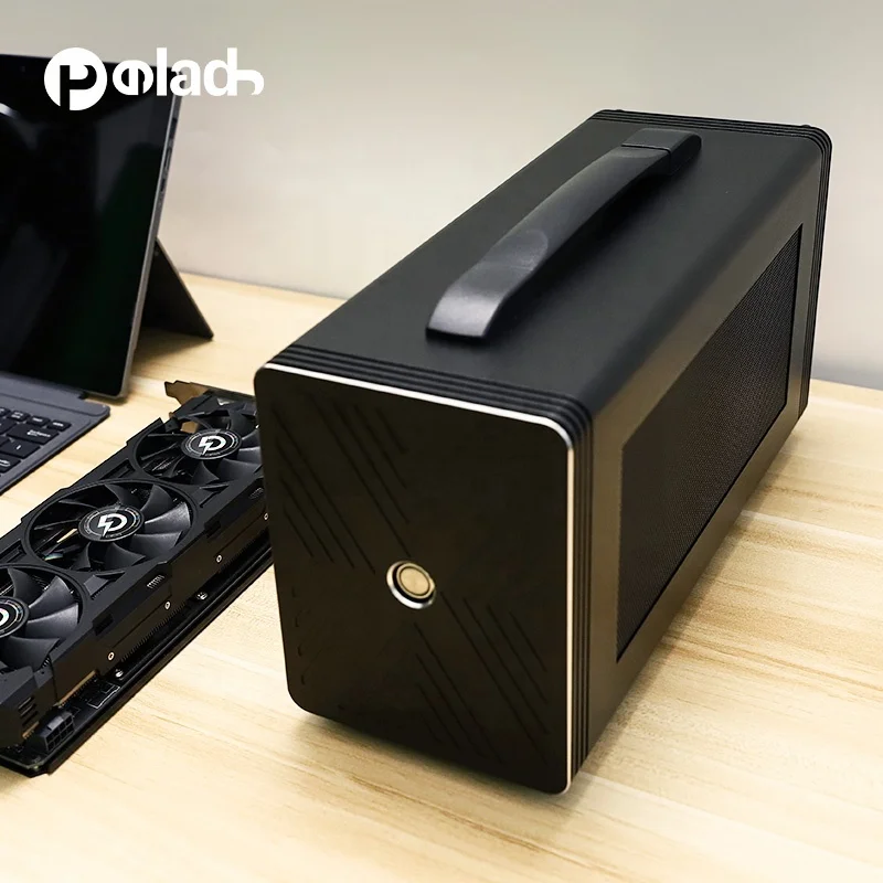 Caja GPU externa de aluminio (eGPU): compatible con computadoras portátiles Windows y MacOS Thunderbolt 3