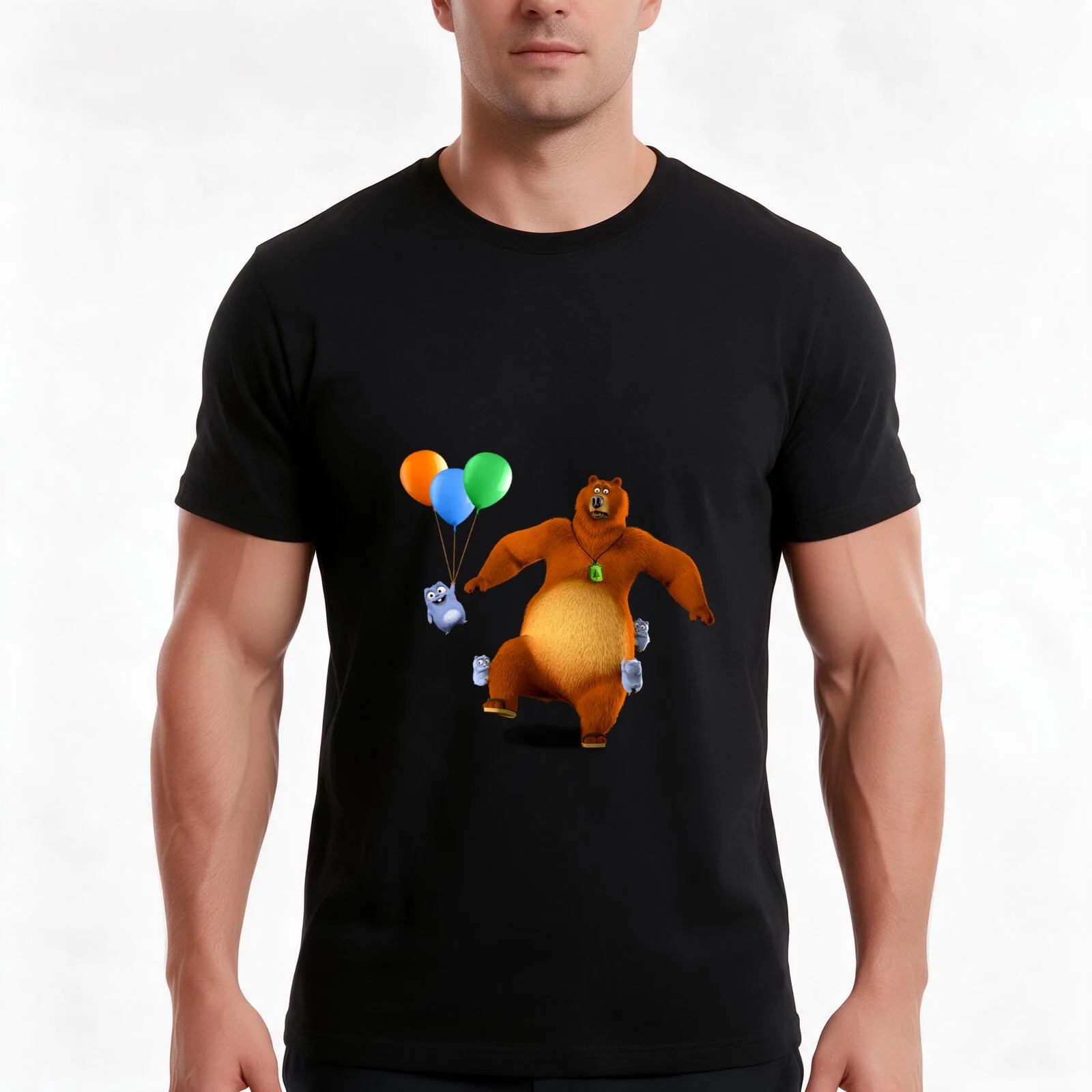 lemmings bird T-Shirt, Summer Casual Cotton Tee, Oversized Streetwear Tops, Vintage Graphic Print, Loose Fit Short Sleeve