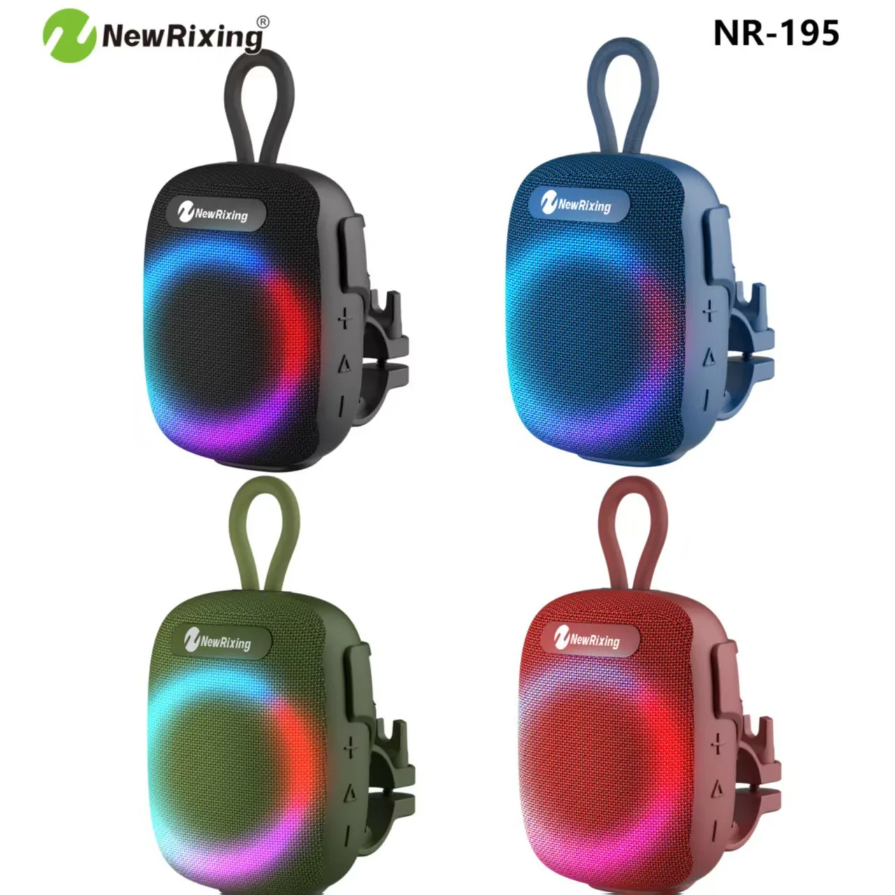 Mini Altavoz Bluetooth portátil para bicicleta, resistente al agua IPX 7, compatible con Subwoofer TWS/TF, lámpara RGB, caja de sonido inalámbrica para bicicleta