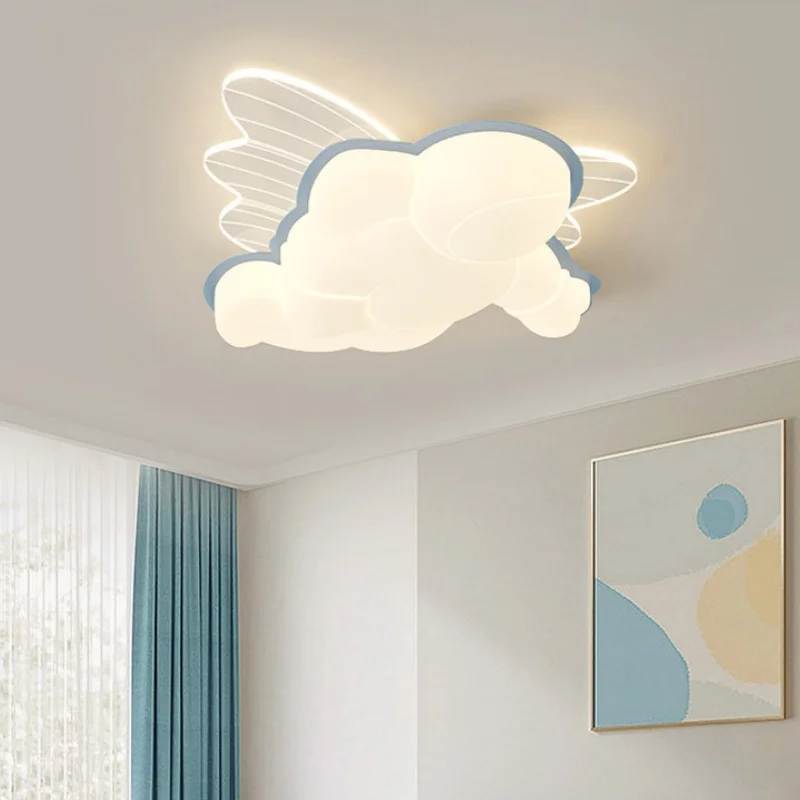 Aircraft Astronaut Eye Protection Light Nordic Cream Style Children's Room Light Creative Personality Boys Room LED Ceiling Lamp