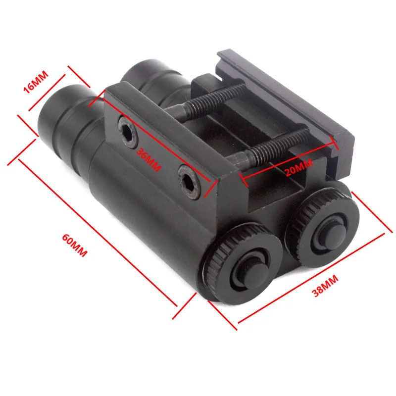 Tactical Laser Light fit for 20mm Picatinny Rail Rifle Laser Flashlight Battery Included Rifle Laser Light Combo