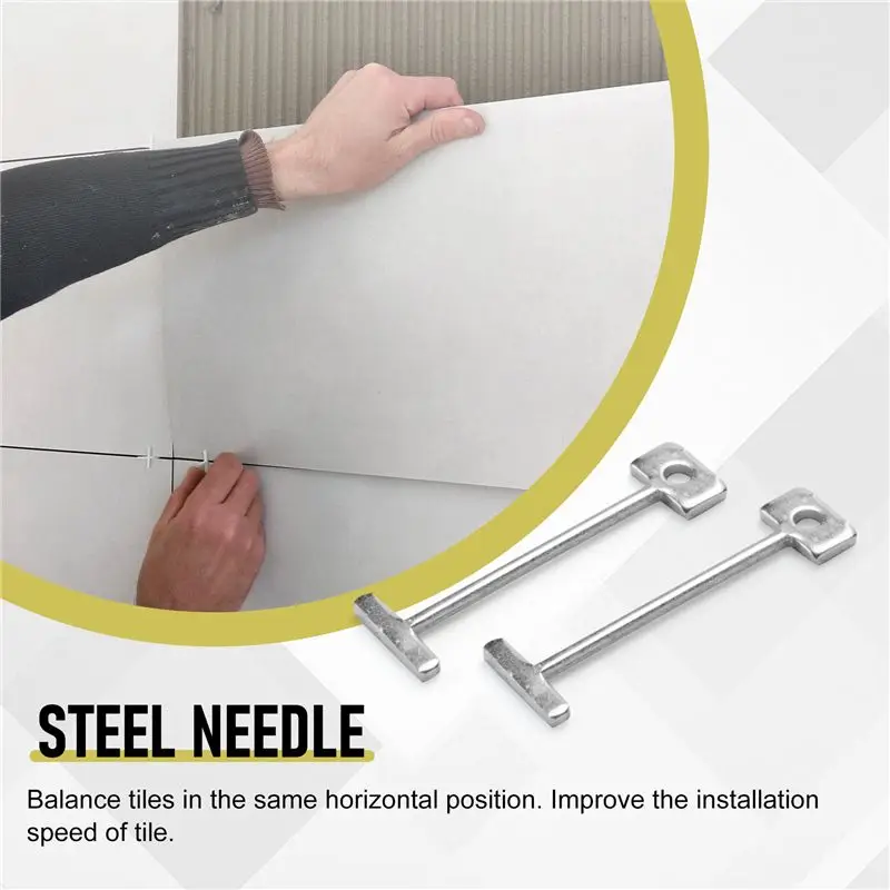 NEW HOT In Stock-200Pcs Tile Leveling System For Tile Laying Reusable Steel Needles Flooring Replaceable Pin Tiling Construction
