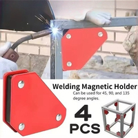 1/4pcs Mini Magnetic Welding Holder Set Triangle Welding Positioner Fixed Angle Soldering Locator Tools 45°/90°/135°