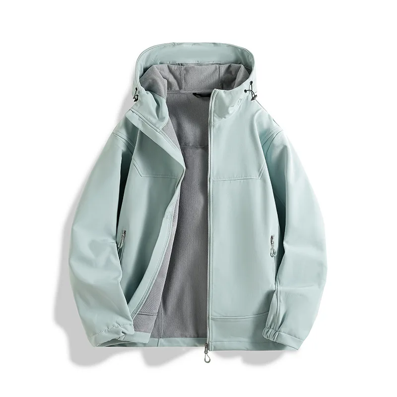New Fleece Soft Shell Household Composite Fleece Jacket Men's Outdoor Waterproof Jacket Mountaineering Casual