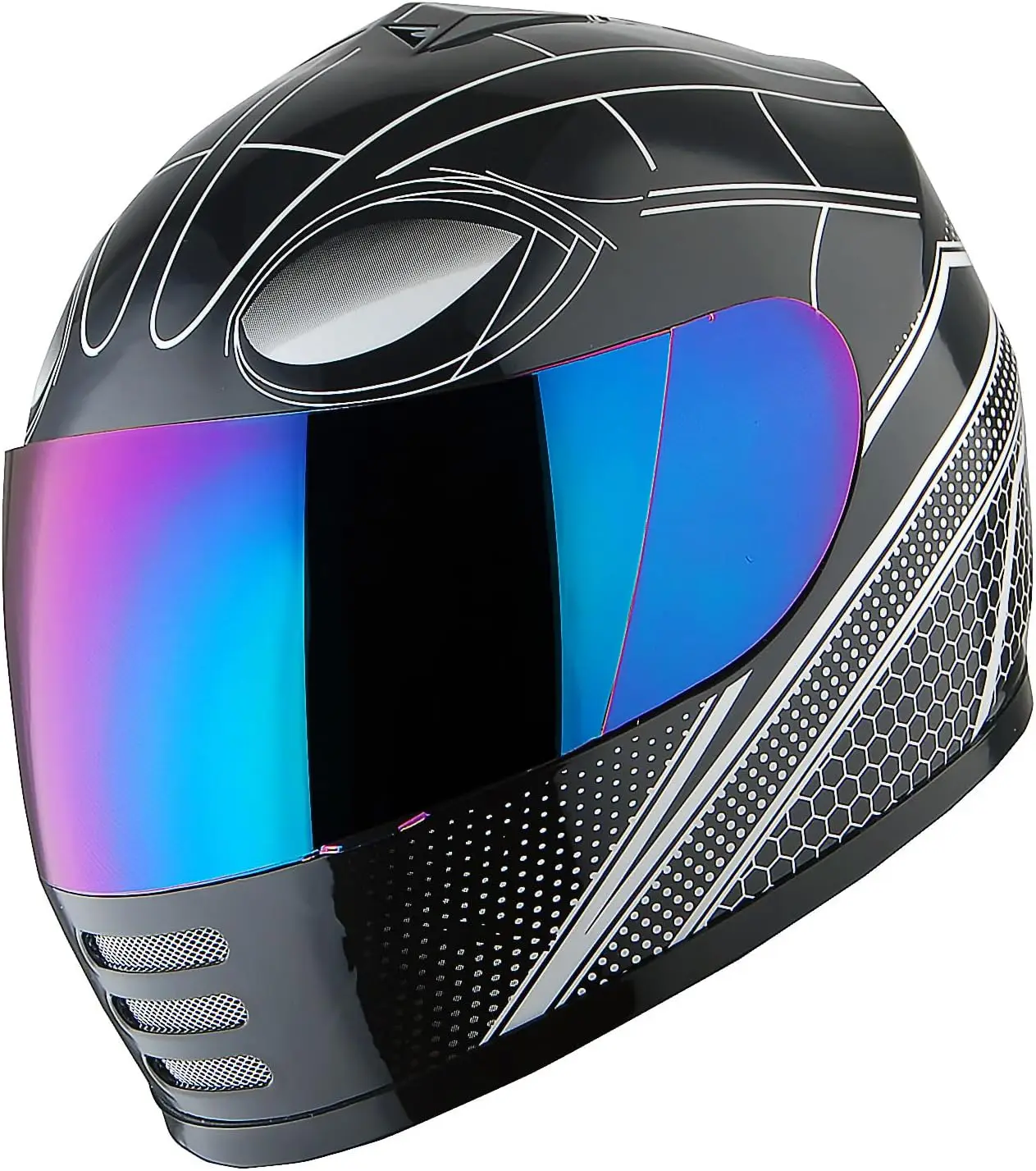 Juventude Motocicleta Full Face Capacete para Crianças, Street Bike, BMX, MX, MX