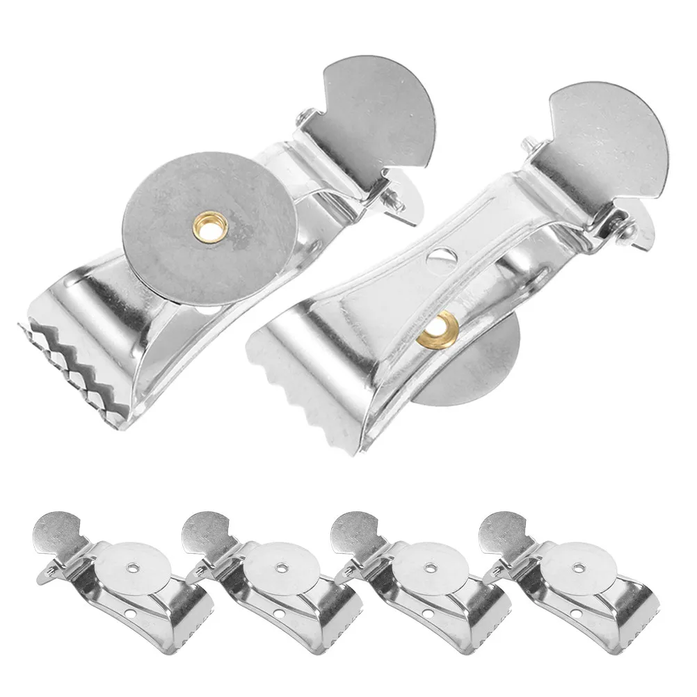 6Pcs Stainless Steel Curtain Clips Rust Proof Serrated Grip Metal Curtain Clips for Drapes Blinds Canopy Hanging Home Decor