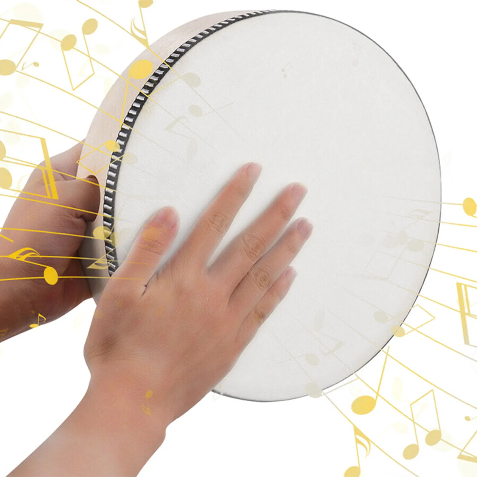 Wooden Kids Hand Drum Instruments Durable Material with Smooth Finish Design Gift for Children's Day Thanksgiving