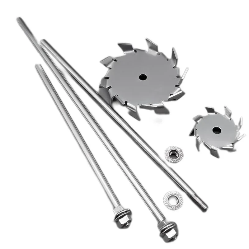 1set (disk with Rod) Lab Stainless Steel Dispersion Plate, Tooth Type SUS304 Round Stirring Disk Laboratory Equipment