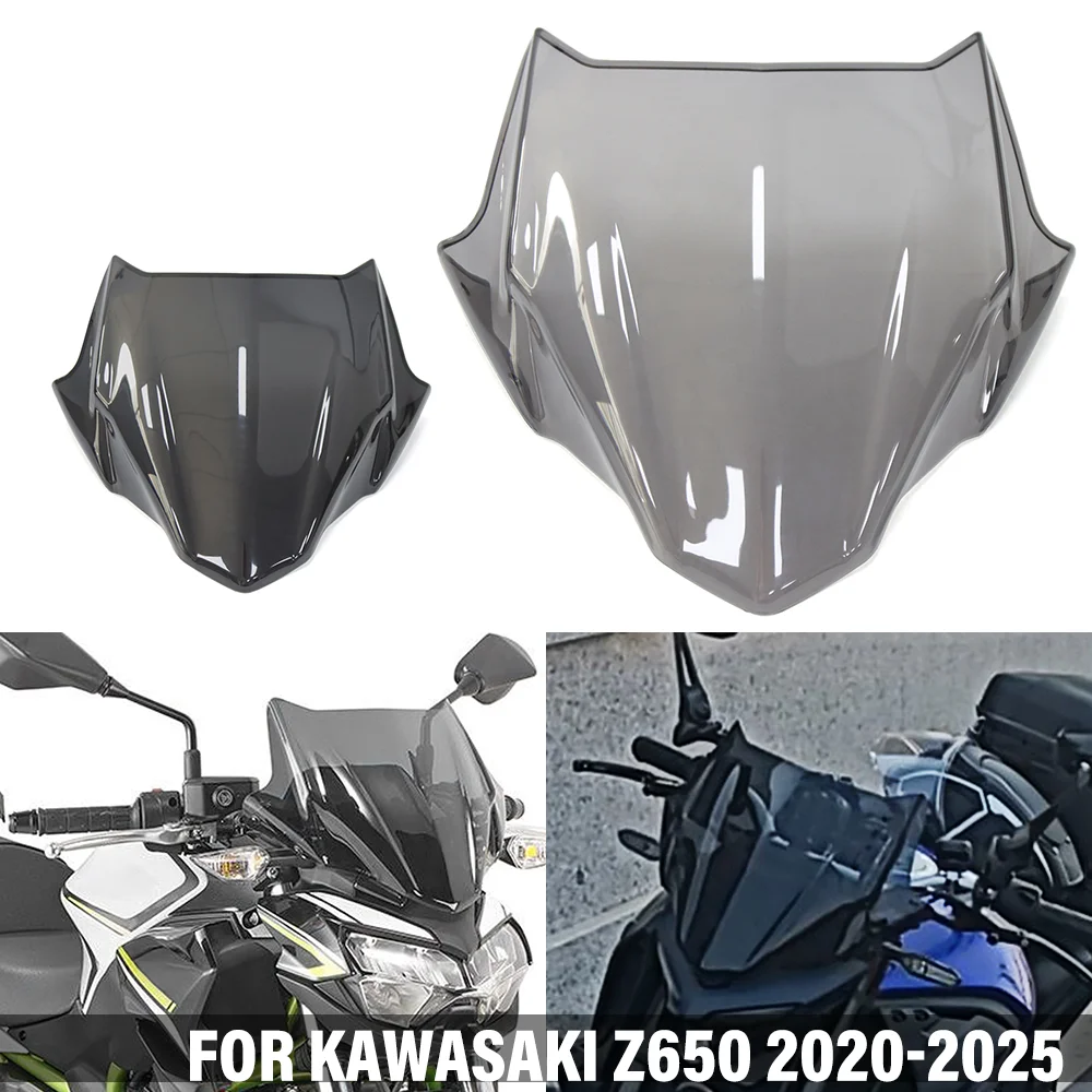

Для KAWASAKI Z650 2020-2025 для Z900 2020-2024 лобовое стекло мотоцикла ветровые стекла ветровой дефлектор спойлер козырек аксессуары