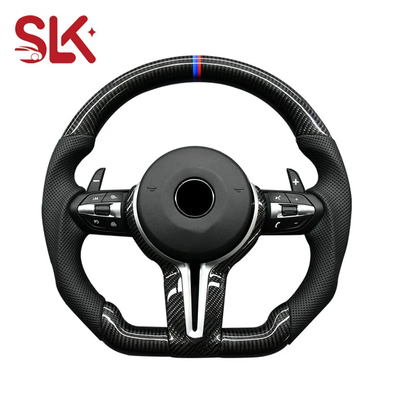 For BMW Full Series T-Shape Carbon Fiber Steering Wheel (M3/M4/M5 Style)