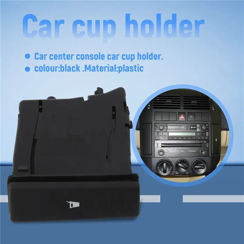 Car Center Console Cup Holder Card Slot For-Polo 9N 2002 2003 2004 2005 2006 2007 2008 2009 2010 6Q0 858 602 view 2