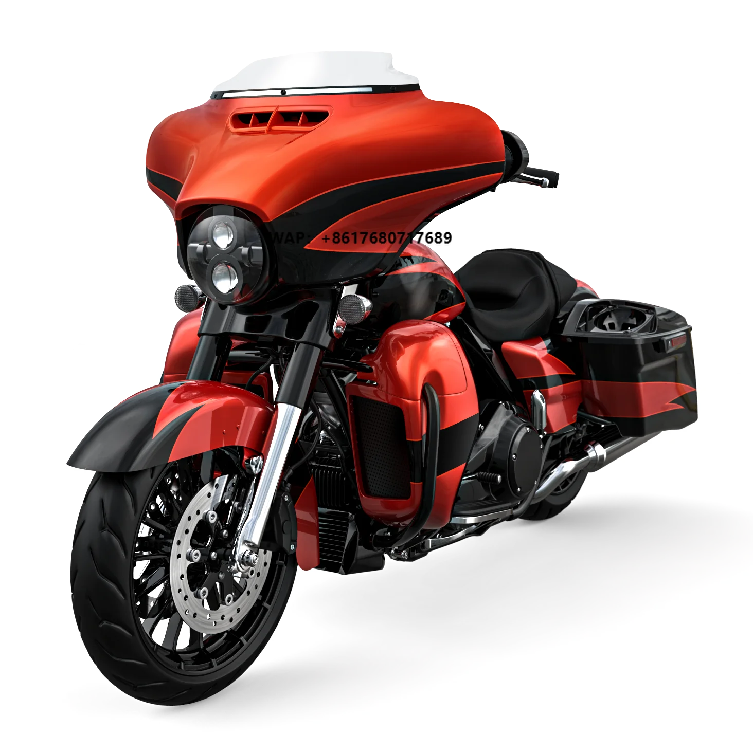 HR3 Starfire Black Body Kit Fairing Kit Saddlebag Fender Gas Tank Fit for  Street Glide CVO 14-20
