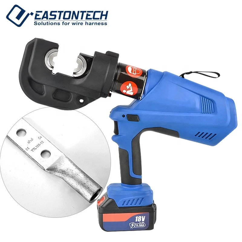 EW-5215 Portable Style Rechargeable Electro-Hydraulic Cable Lug Terminal Crimper Crimping Tool Export Wooden Case