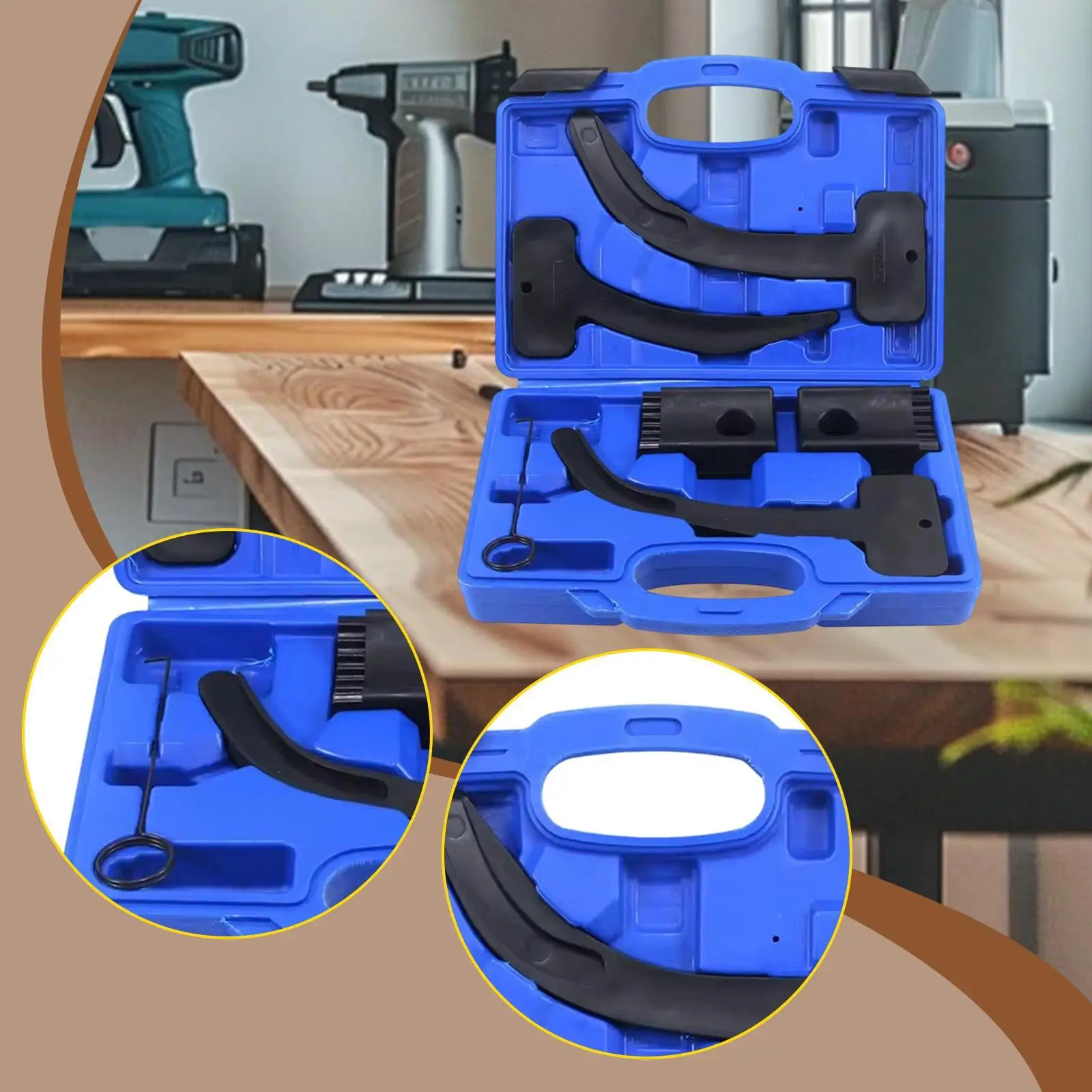 

Набор инструментов для синхронизации распределительного вала двигателя с футляром для переноски, необходимый набор инструментов для ремонта автомобилей из углеродистой стали для обслуживания автомобиля