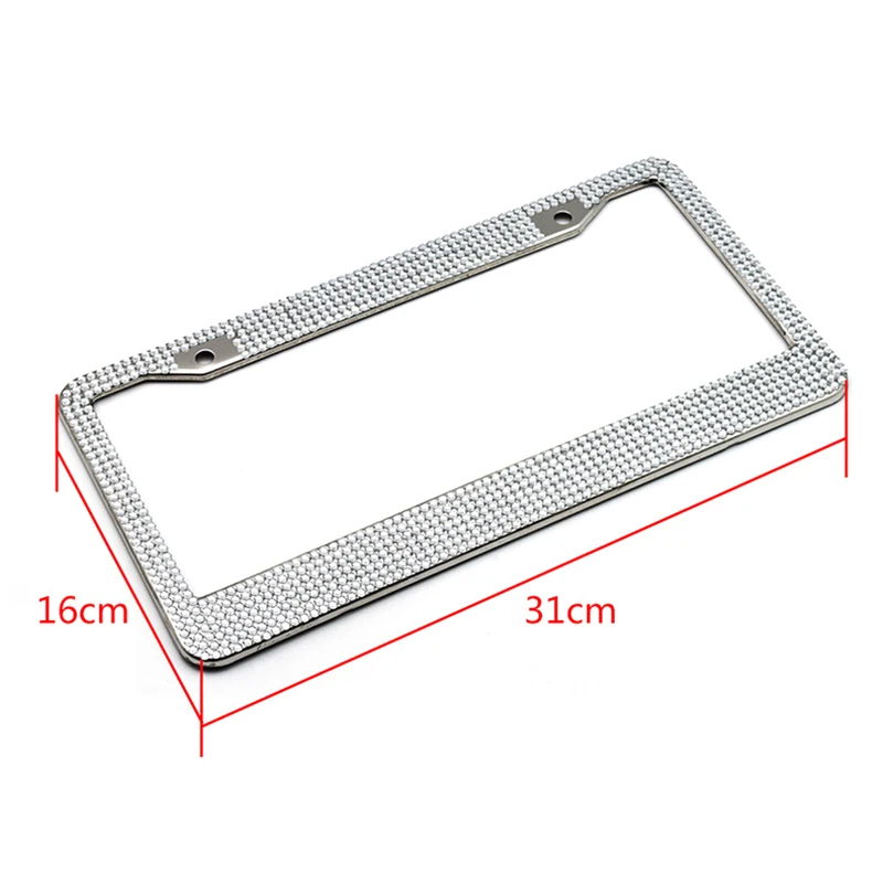 إطار لوحة ترخيص لنا سيارة ، بلينغ ، لمعان ، حامل حجر الراين