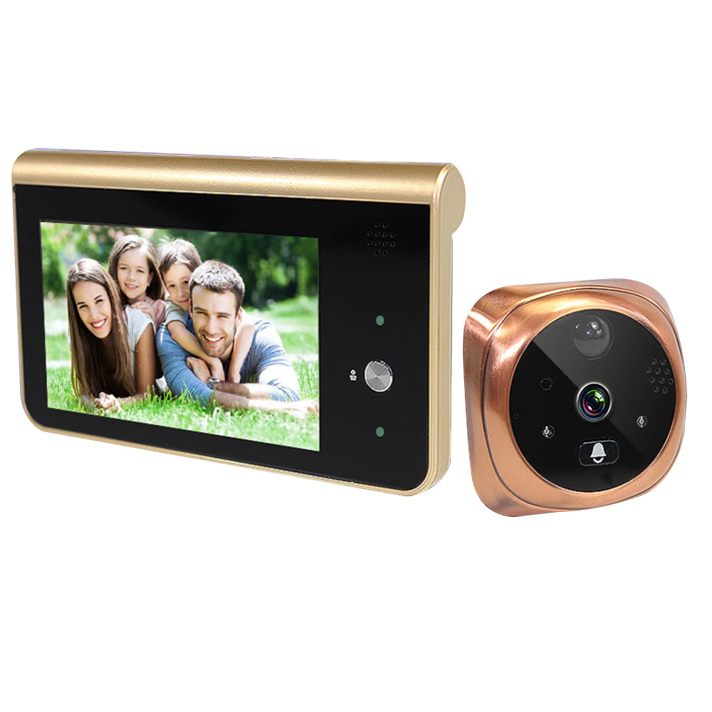 4.3 inch Smart Wireless 3600mah Video Doorbell HD720P WiFi Digital  Viewer  Bell Camera