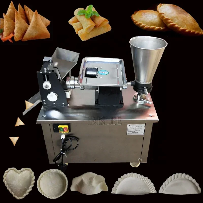 Automatic dumpling Samosa folding machine, meat filling pancake making machine, Pierogi making