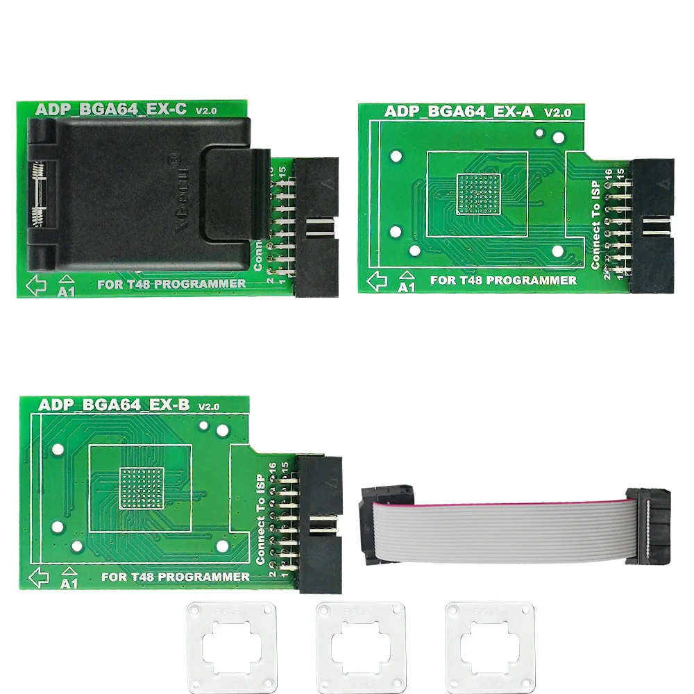 

Оригинальный адаптер BGA64 3 в 1 V2, IC гнездо для XGecu T48, проектиметр, стандартное обновление, V2.0 двойная головка, держатель зонда