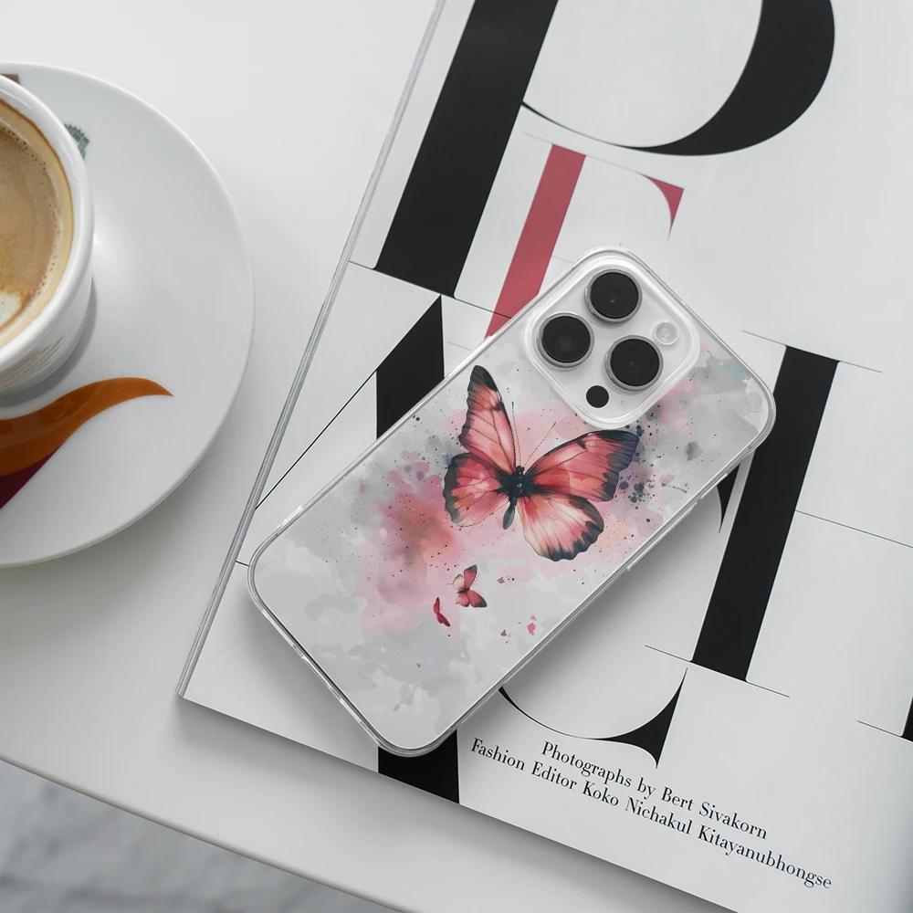 Graceful Butterfly Phone Case for IPhone 16 12 13 14 15 Pro MaxDelicate Butterfly Phone Case for IPhone 12 13 Mini X XR XS Max