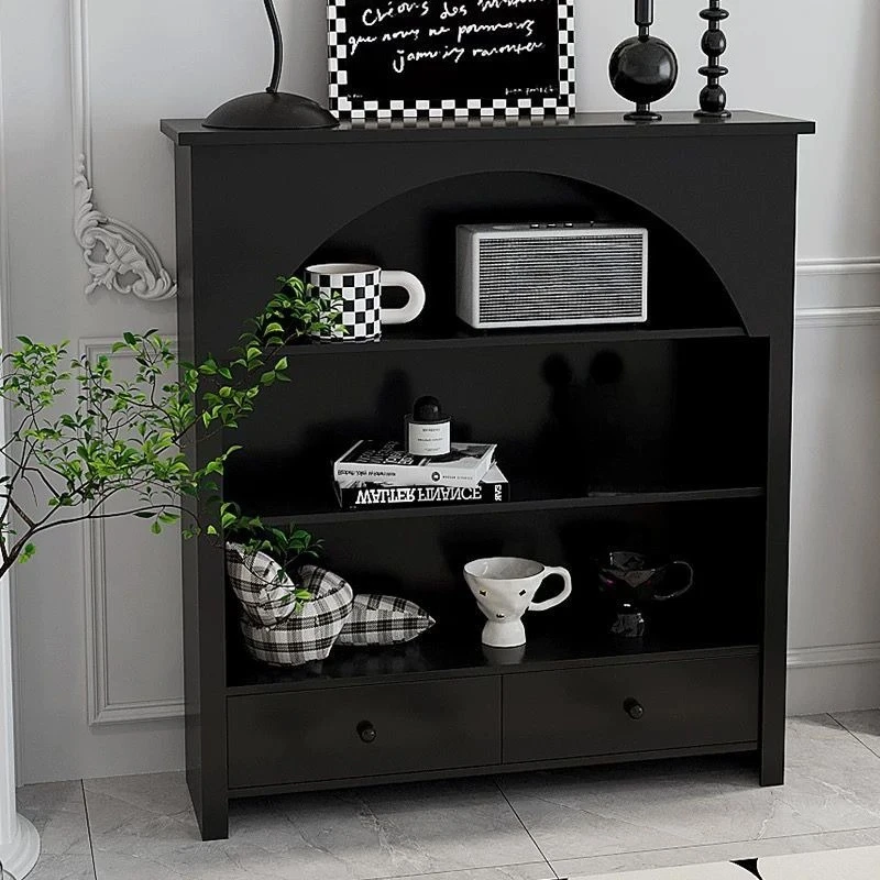 Simple modern porch cabinet multi-layer storage with drawers high density