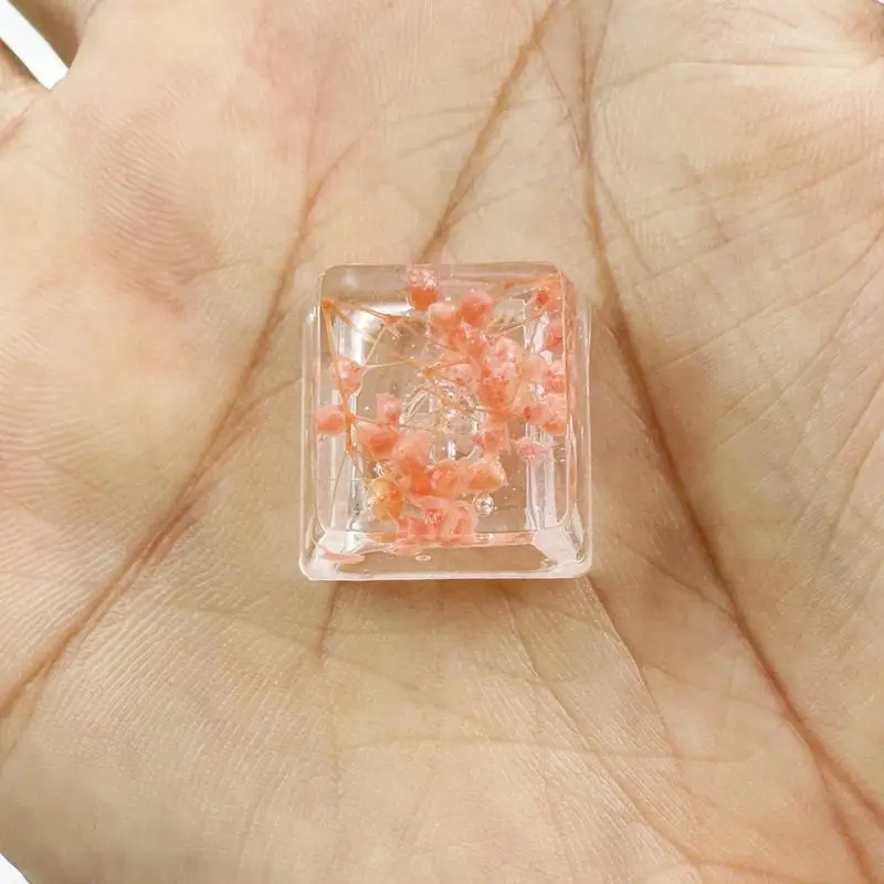 Resin Keyboard Keycaps Gypsophila Sa Profile Keycap DIY Replacement Shine Through Translucent Esc Keycap R4 Keycap Eternal