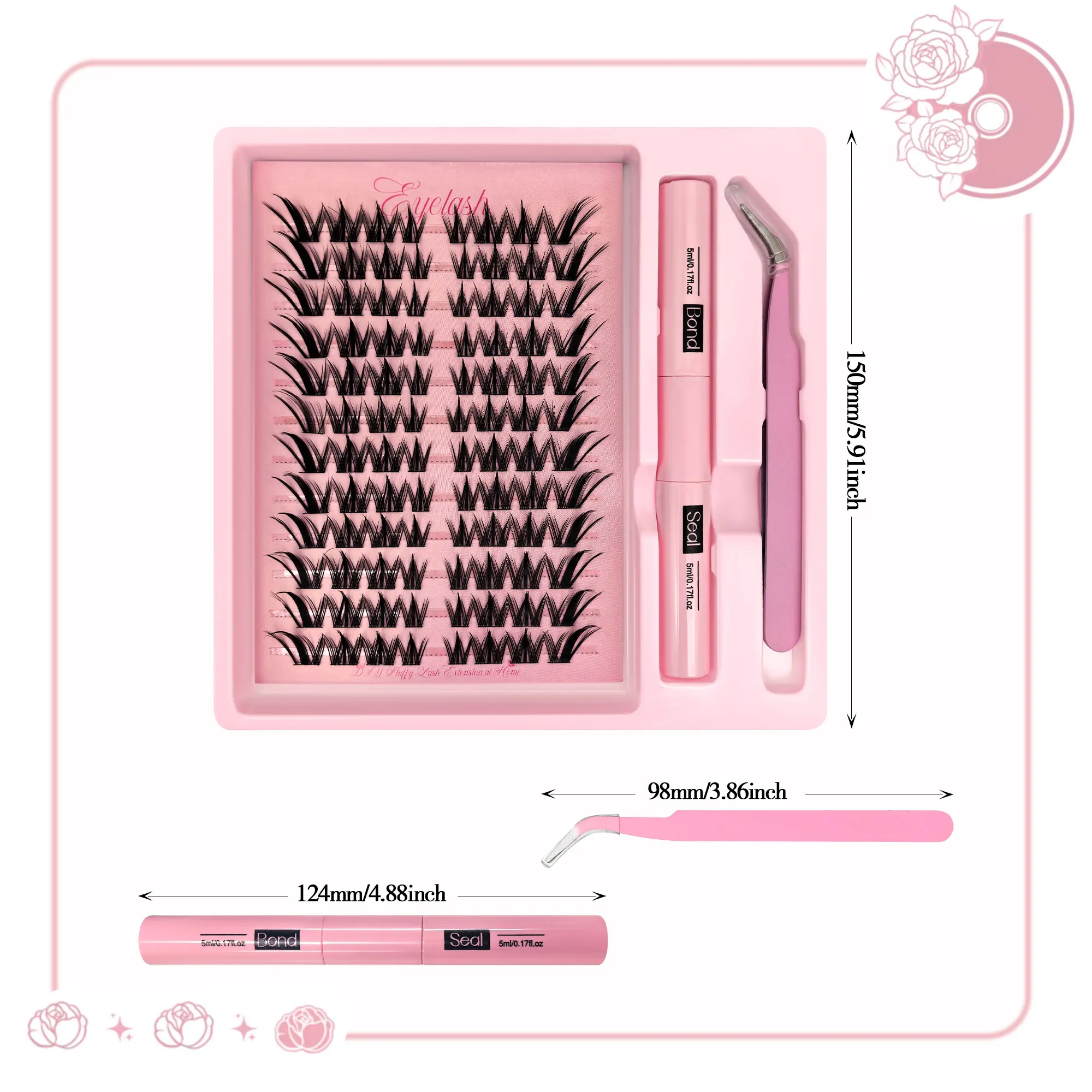 120 مجموعة من الرموش الصناعية الطبيعية والرقيقة مع الغراء والملاقط للرموش الناعمة عين القطة. هدية مثالية للعطلات. #4