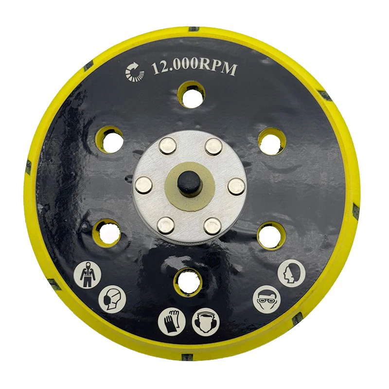 6 Inch 15-Hole Sanding Pad Sanding Disc Backing Pad M8 Thread Hook & Loop Dust Free Power Tools Accessories