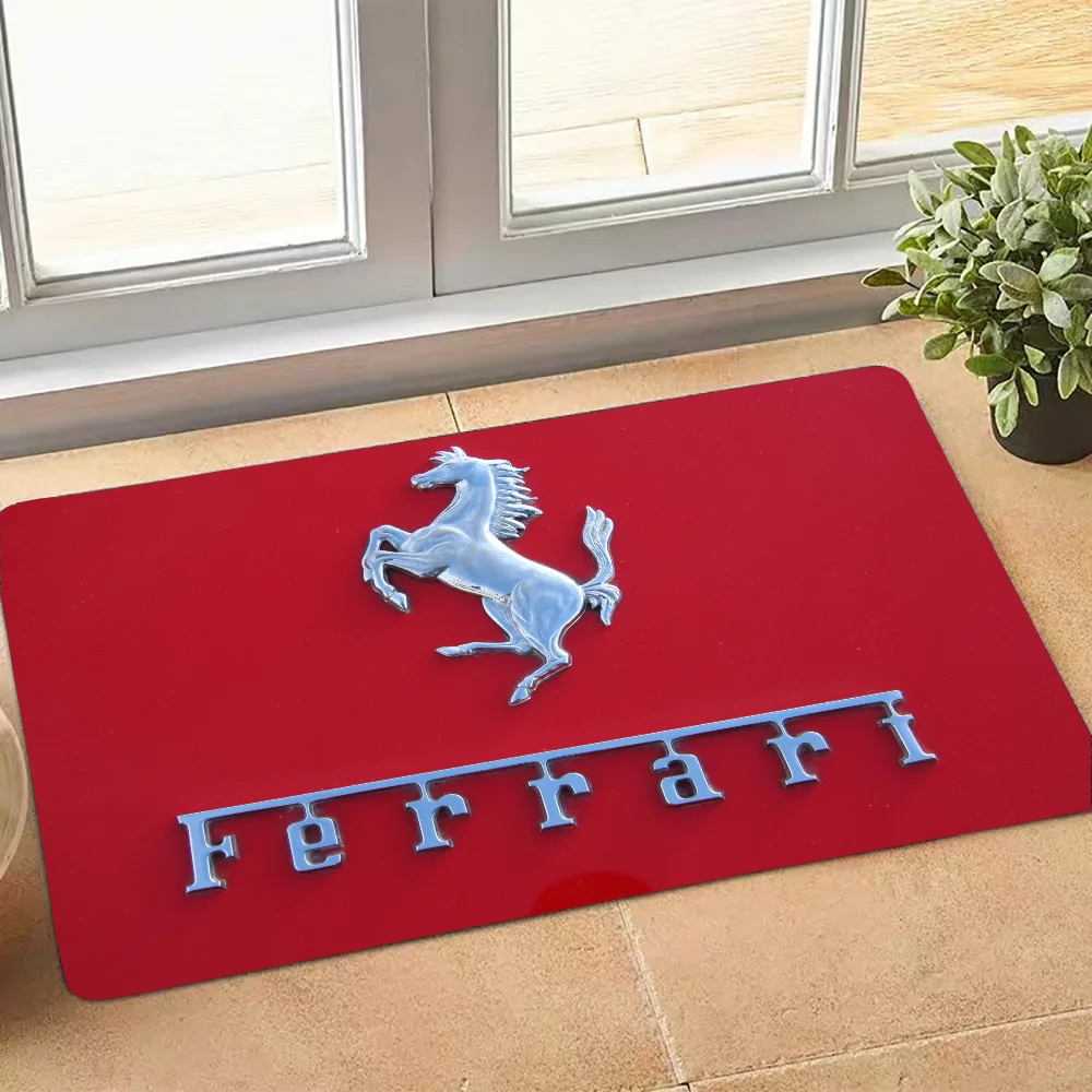 F-ferrari Logo Floor Carpets Children Room Mat Area Rug Entrance Door Mat Bathroom Carpet for Girls Hallway Mats Non Slip Carpet