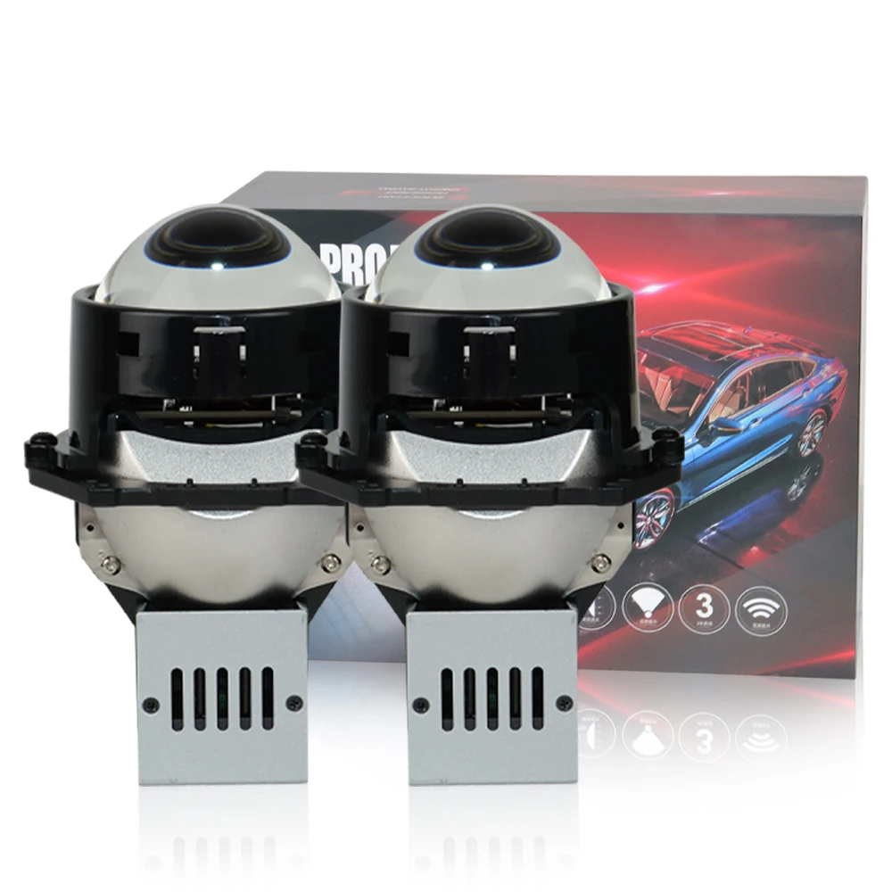 160W 40000LM 3.0 Inch Bi LED Projector Headlight Angel Eyes Lenses for Hella 3R G5 6000K Auto Lamp Car Lights Retrofit Kits