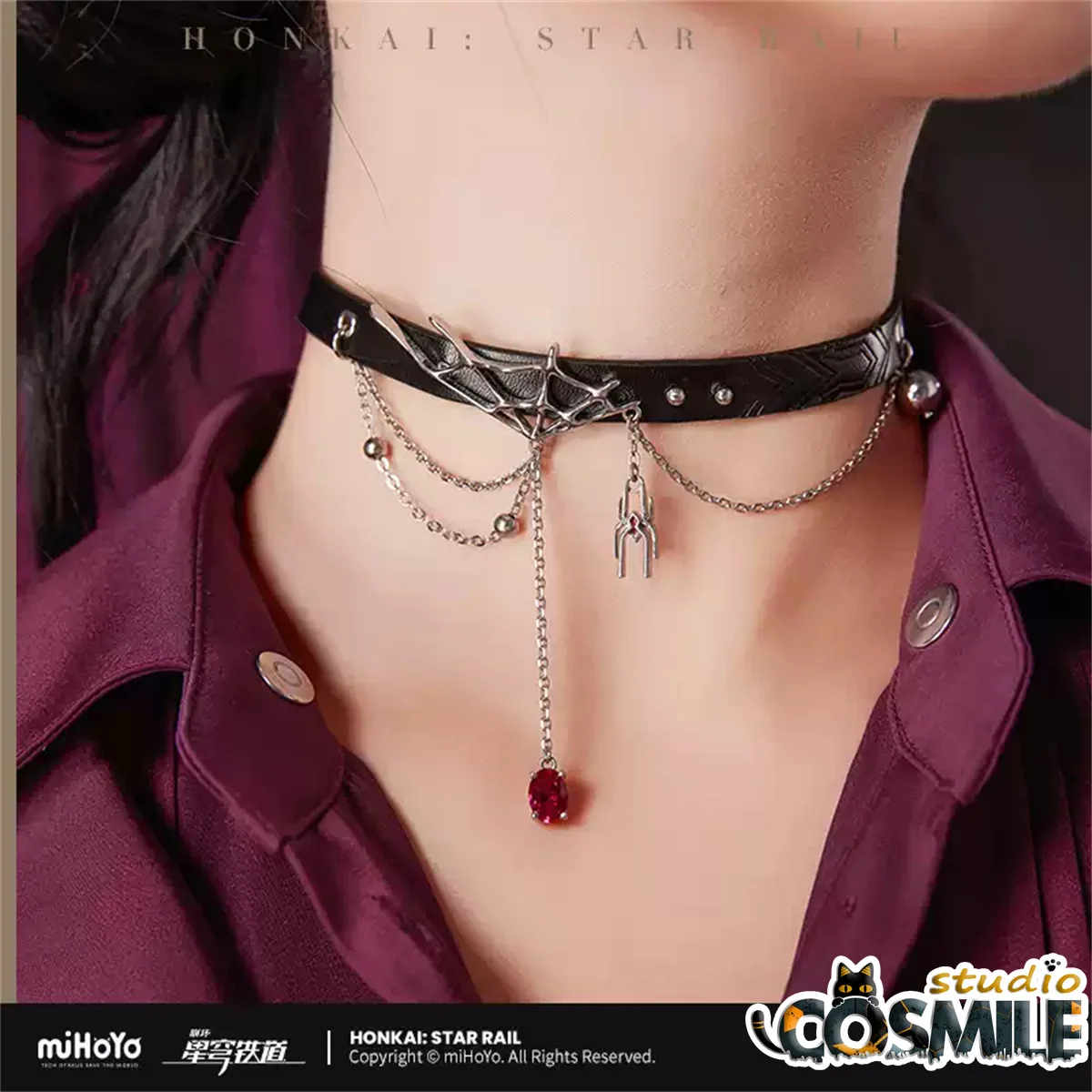 Official Original Honkai Honkai: Star Rail Game Kafka カフカ 카프카 Woman Fashion Cosplay Cos Prop Choker Necklace Nov