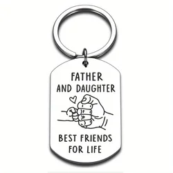 Father's Day gift for daughter to father, Father's Day gift. Stainless steel keychain
