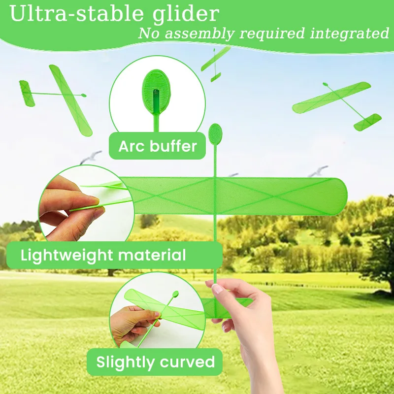 طائرة شراعية فائقة المستقر، ديناميك هوائي إبداعي وممتع، بلاستيك تعليمي لاستكشاف الألعاب الخارجية المجهولة وأنشطة الوالدين والطفل