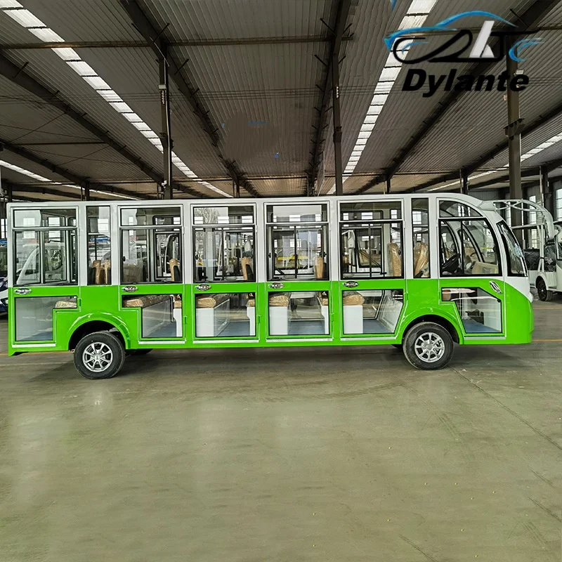 

Pure Green 17 Seater Passenger Shuttle Bus/High-Quality Electric Sightseeing Bus New Energy Electric Car Closed Tourist Bus
