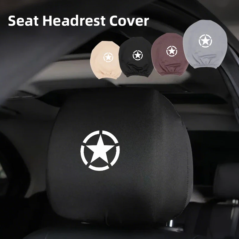 Car Seat Headrest Cover Anti-fouling Neck Pillow Protector Pad Interior For Jeep Grand Cherokee Compass Patriot Renegade Wrangle