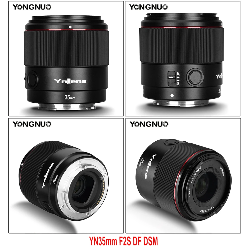 YONGNUO YN35mm F2S F2Z DF DSM AF MF 35mm F2 Full Frame Camera Lens for Sony E A9 A7S A7 A7R II III IV Nikon Z Z5 Z6 Z7 Z Z50 Z30