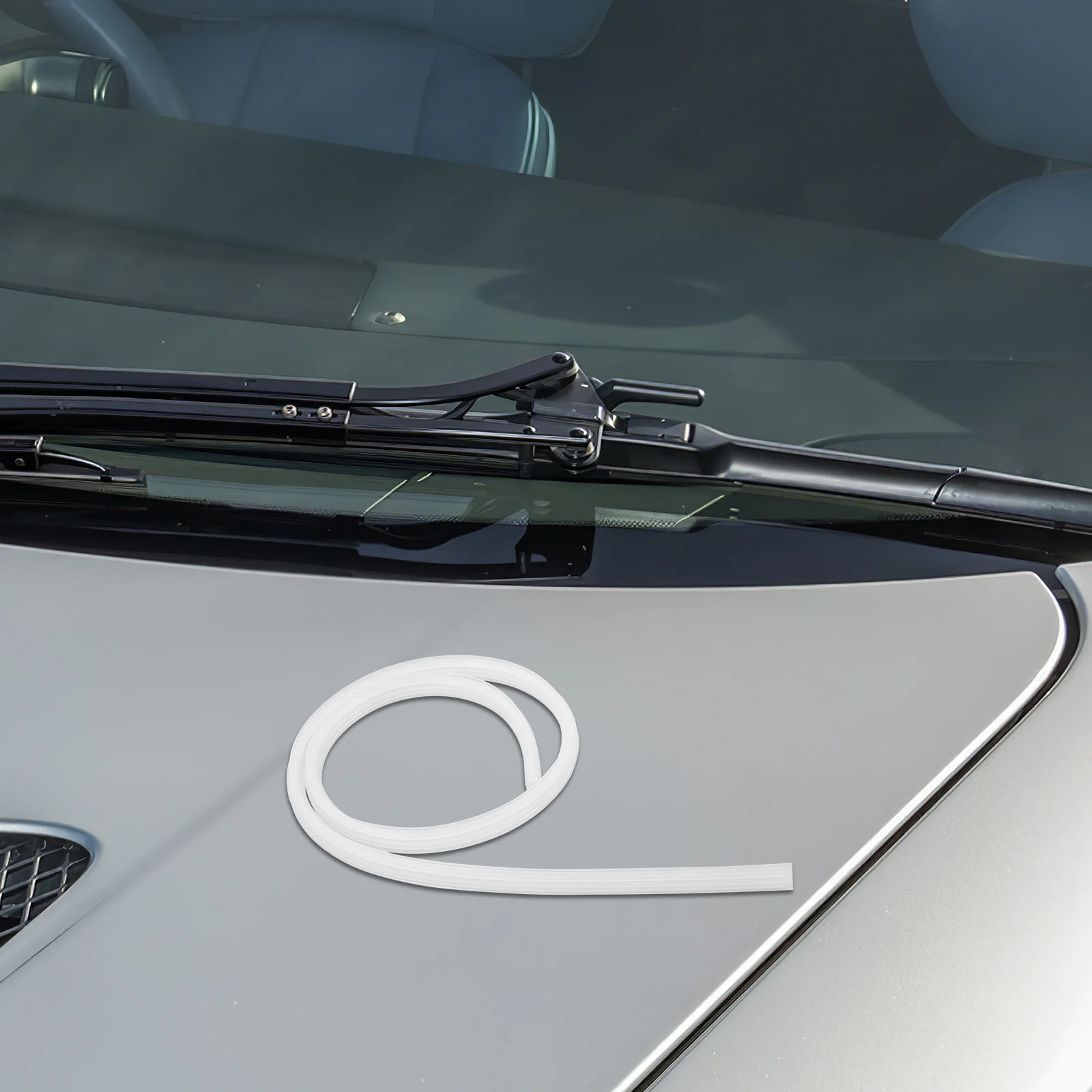 

2 pcs Wiper Strips Silicone Windshield Replacement Refill Soft Sturdy High Temp Resistant Easy Install Clear Quiet Effect