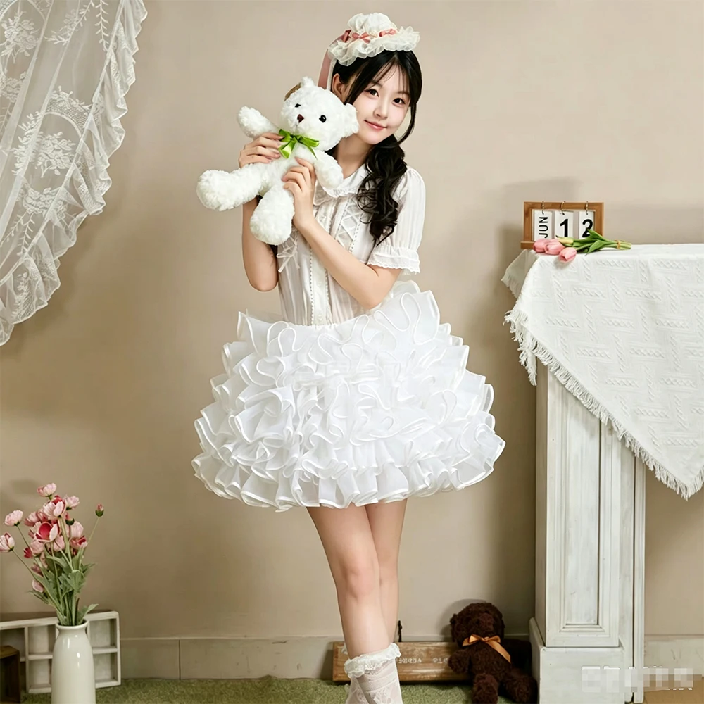 Bell shaped Cute Lolita Skirt Support Black White Red Violent Undercover Skirt Boneless Duck Butt Japan
