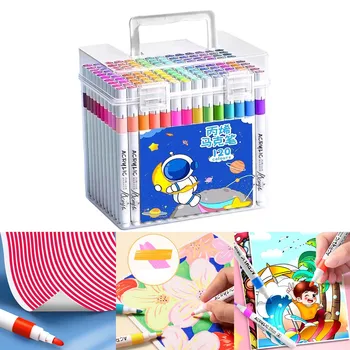 ปากกามาร์กเกอร์สีอะคริลิคกันน้ำ120ชิ้นสำหรับผ้าใบงานจิตรกรรมหินหน้าต่างกระจกงานประดิษฐ์ทำมือ