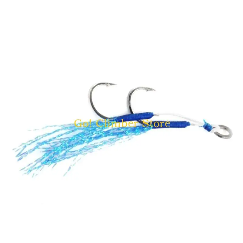 

Q84C 5 шт. двойные наборы вспомогательных крючков для рыбалки, джиговые крючки небольшого размера, медленные и быстро падающие в