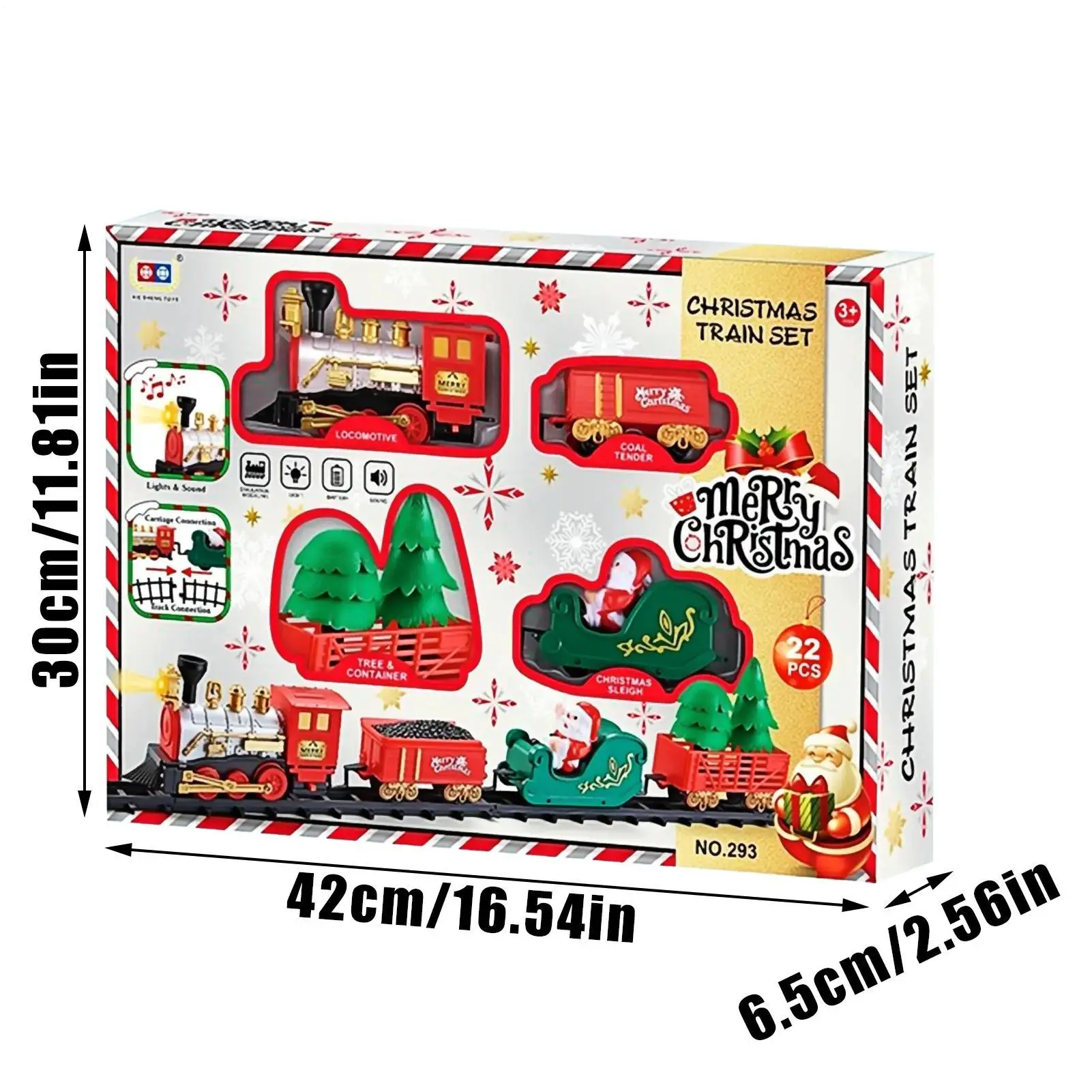 مجموعة ألعاب القطار مع مجموعة الضوء والصوت، مجموعة مسار القطار الكهربائي لعيد الميلاد والضوء لعيد الميلاد للأولاد والبنات الصغار